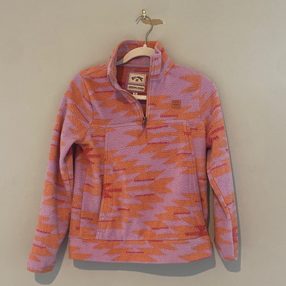 Billabong Women's Cowl Neck Sweater - Purple and Orange